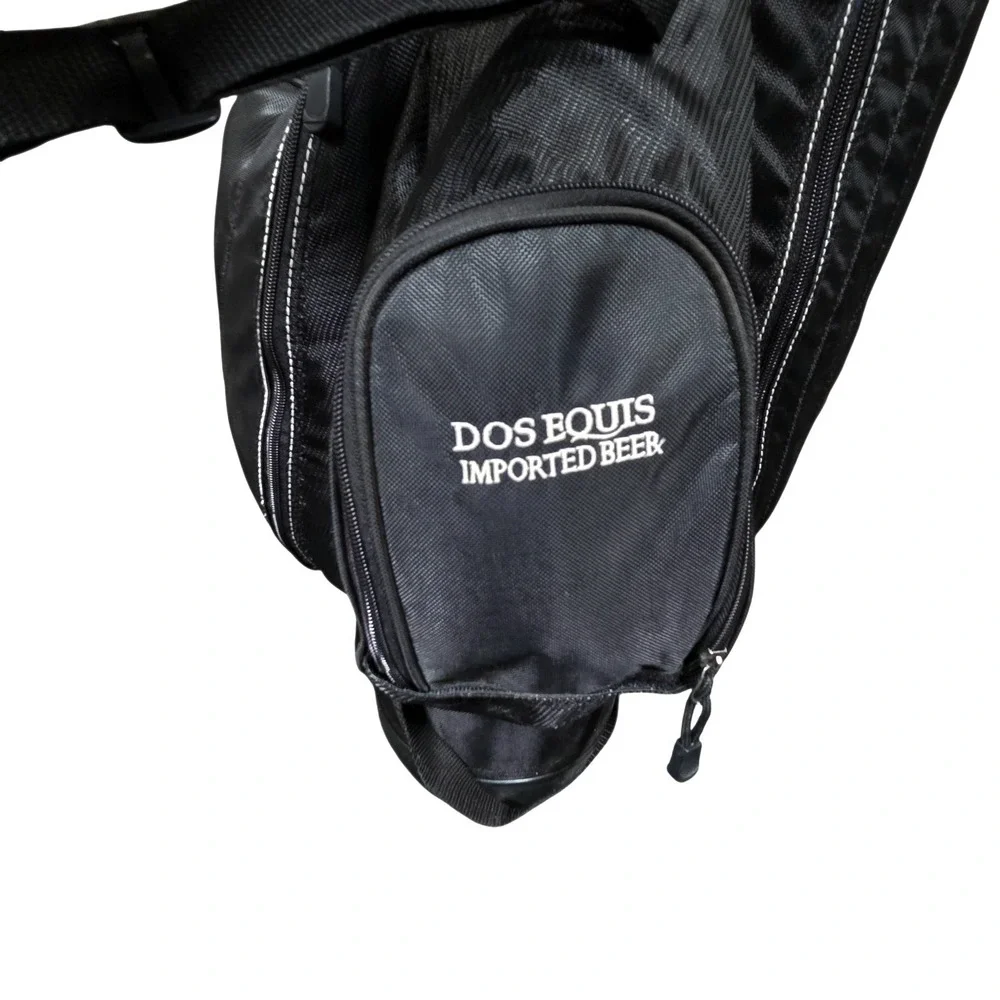 Rare Vintage Dos Equis Golf Carry Bag 6 Way Divider Shoulder Straps Beer Cerveza